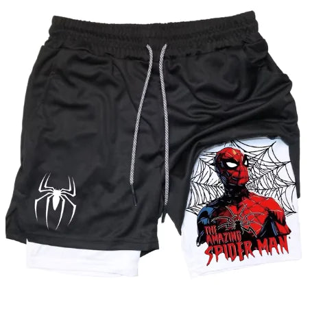 Marvel Spider-Man Venom Gym Shorts Men Fitness