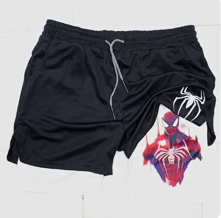 Marvel Spider-Man Venom Gym Shorts Men Fitness