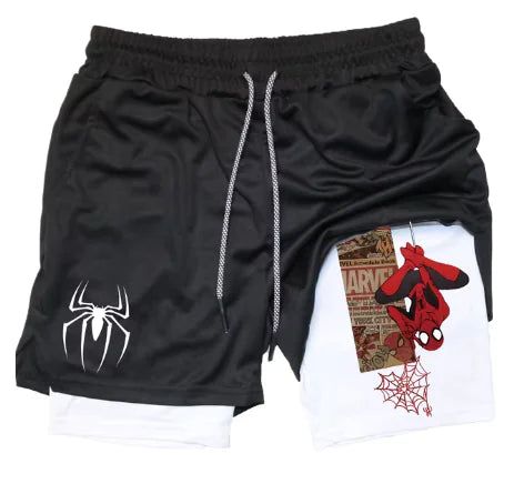 Marvel Spider-Man Venom Gym Shorts Men Fitness